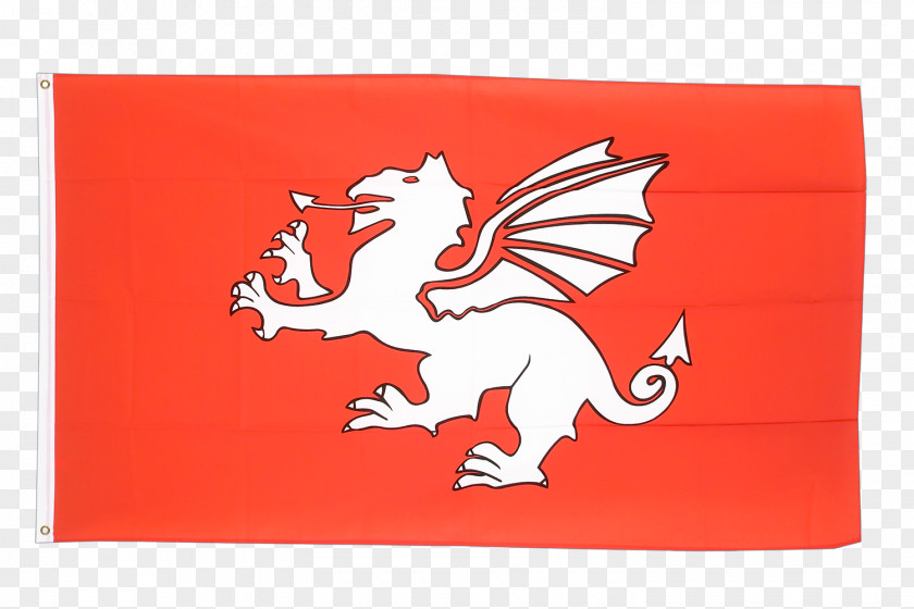 Flag Wessex Mercia White Dragon Anglo-Saxons PNG