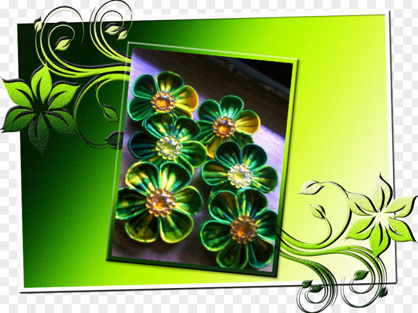 Silk Cloth Floral Design Leaf Petal Font PNG