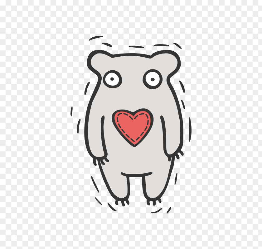 Love Bear T-shirt Dog Emotion Illustration PNG