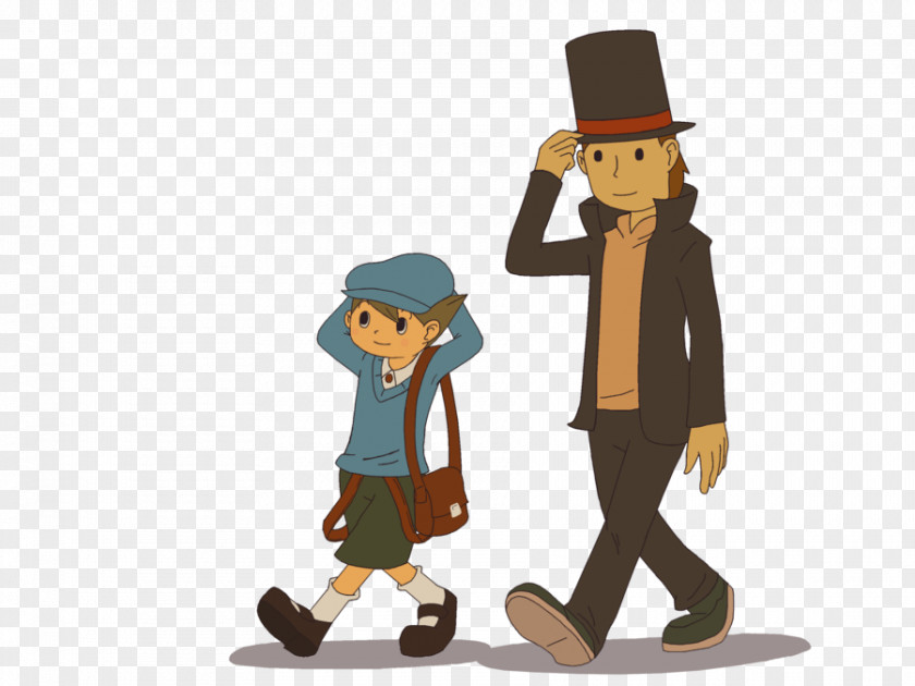Professor Layton And Luke Wallpaper Human Behavior Illustration Cartoon Character PNG