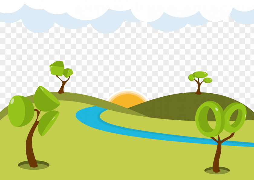 Vector Forest Illustrator Drawing Download Illustration PNG