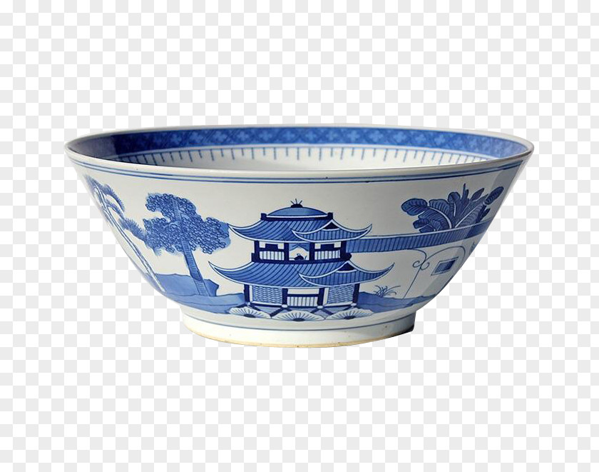 Blue And White Porcelain Bowl Tableware Ceramic Glass PNG