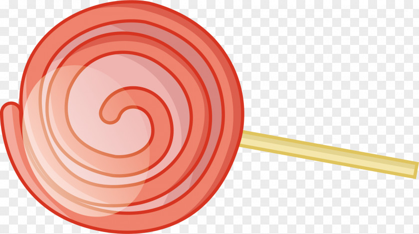 Red Lollipop Vector Cartoon PNG