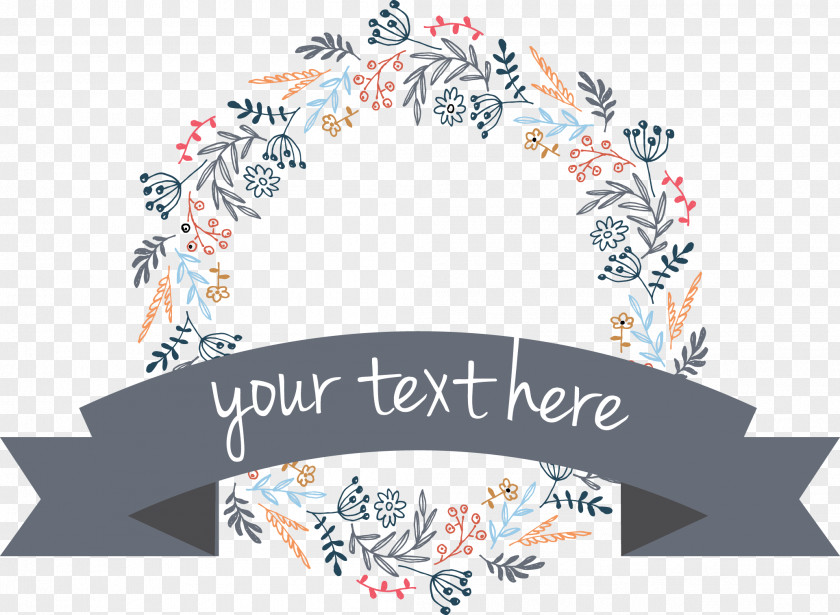 Beautiful Garland Ribbon PNG