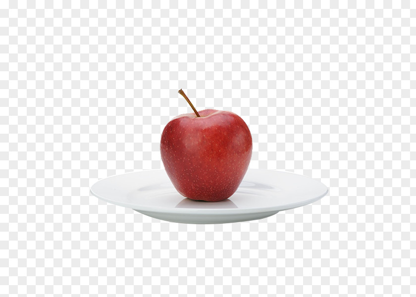 Plate A Red Apple Tableware PNG