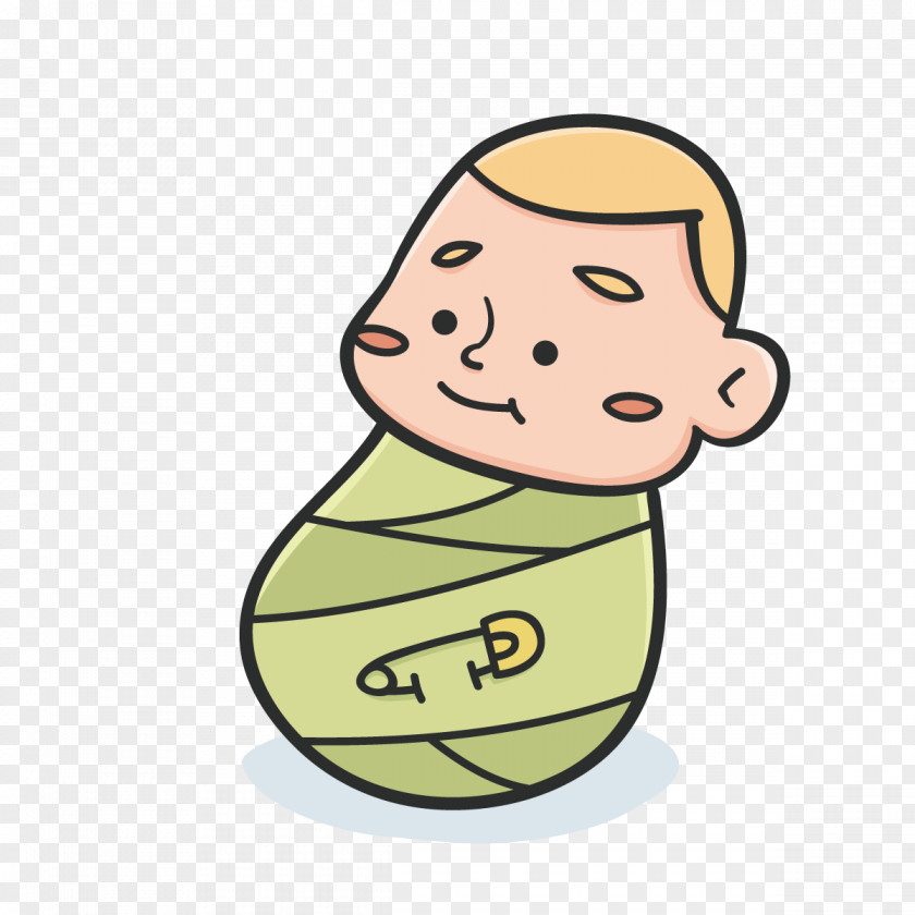 Vector Baby Swaddle Clip Art PNG