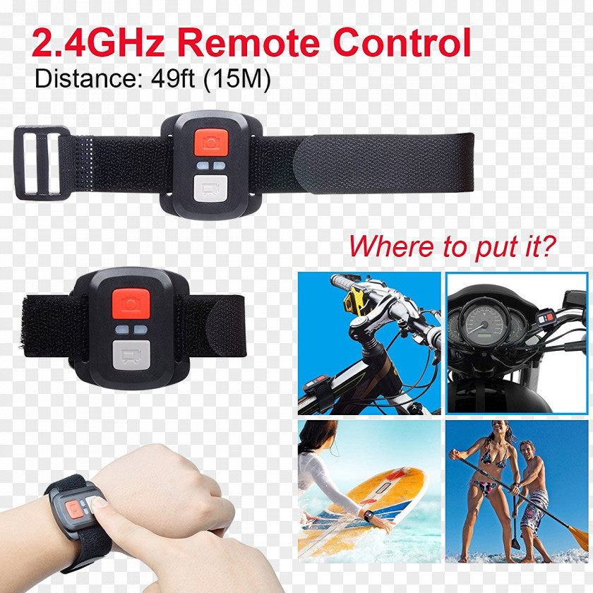 Action Sport Camera Remote Controls 4K Resolution Underwater Photography PNG