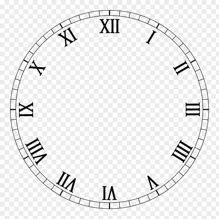 Clock Face Roman Numerals Movement Clip Art PNG