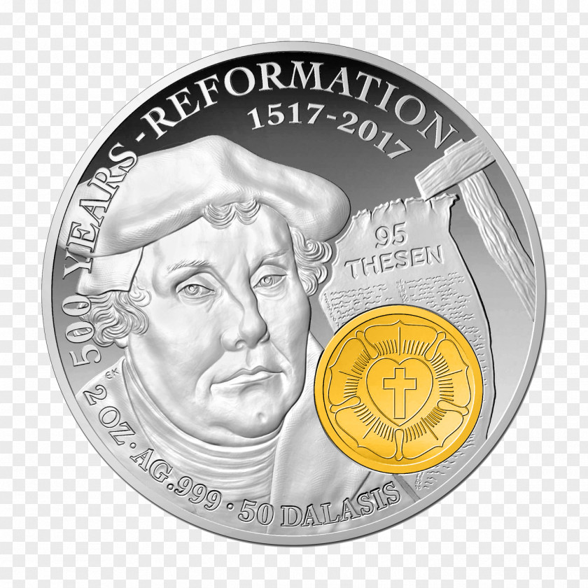 Coin Reformation Anniversary 2017 Krefeld Silver PNG