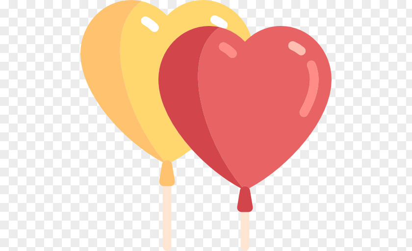Floating Heart Shaped Balloon Icon PNG