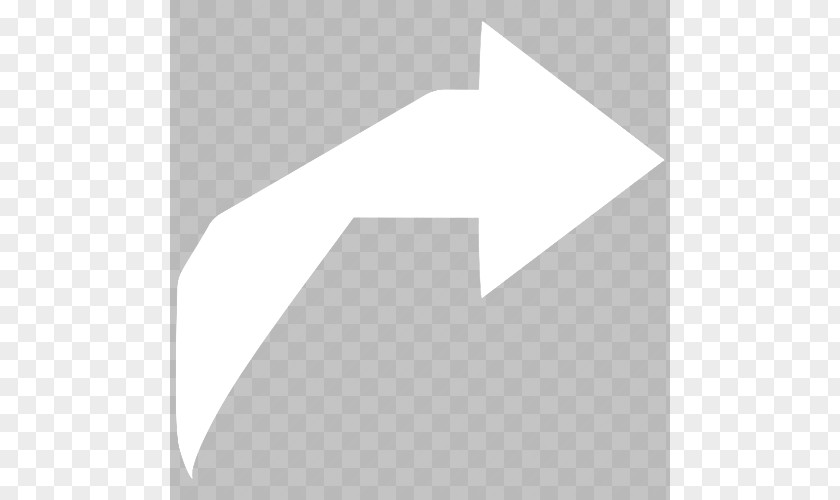White Turn Arrow Logo Brand PNG