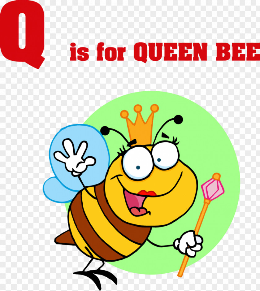 Cartoon Letter Queen Bee Clip Art PNG