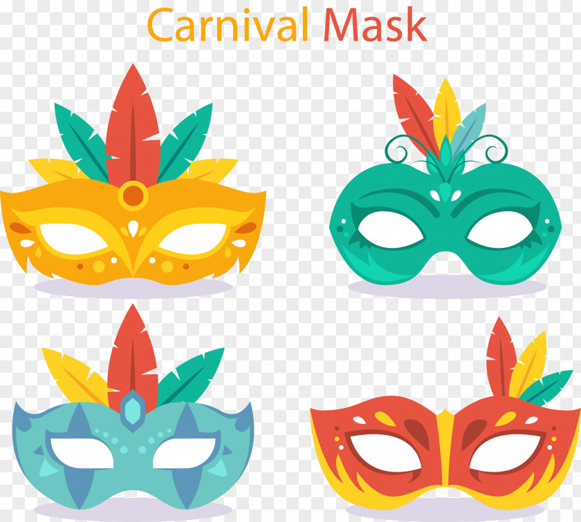Vector Hand-painted Masked Party Ati-Atihan Festival Mask PNG