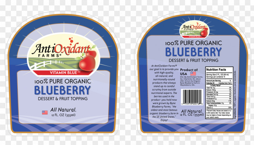 Blueberry Syrup Brand PNG