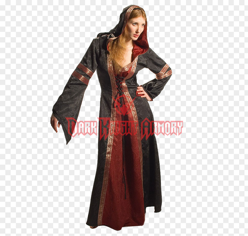 Dress Robe Middle Ages Clothing Hood PNG