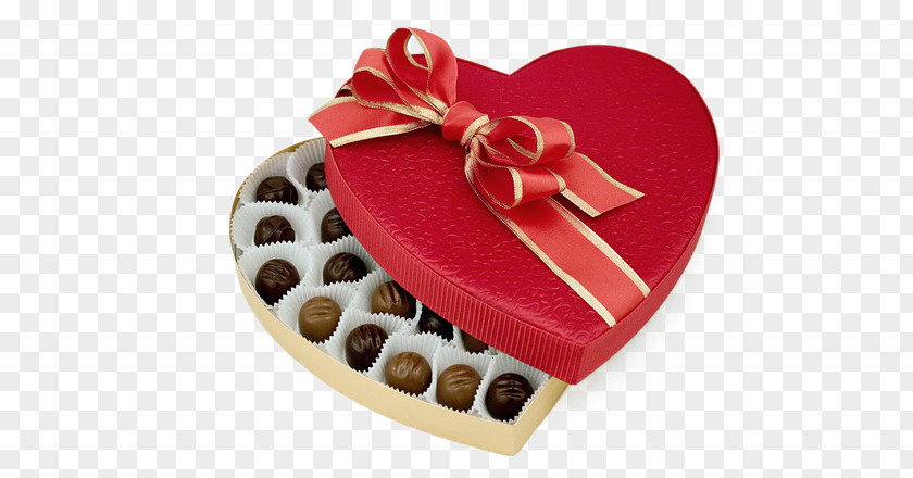 Gift Box Chocolate Truffle Valentine's Day Bonbon Candy PNG