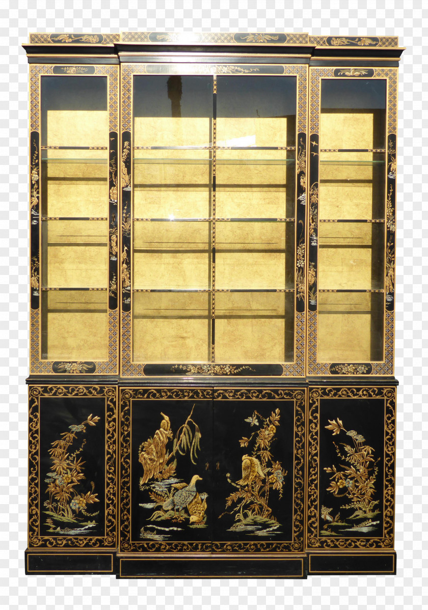 Chinoiserie Hutch Cabinetry Furniture Dining Room Curio Cabinet PNG