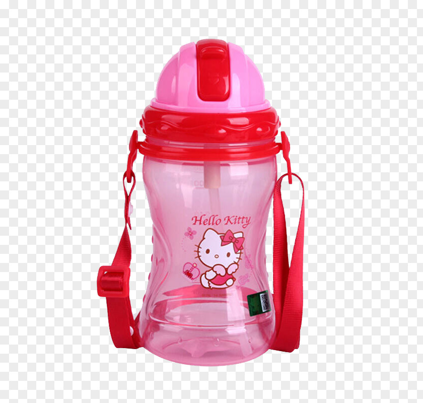 Pink Hello Kitty Kettle Water Bottle Cup Plastic PNG