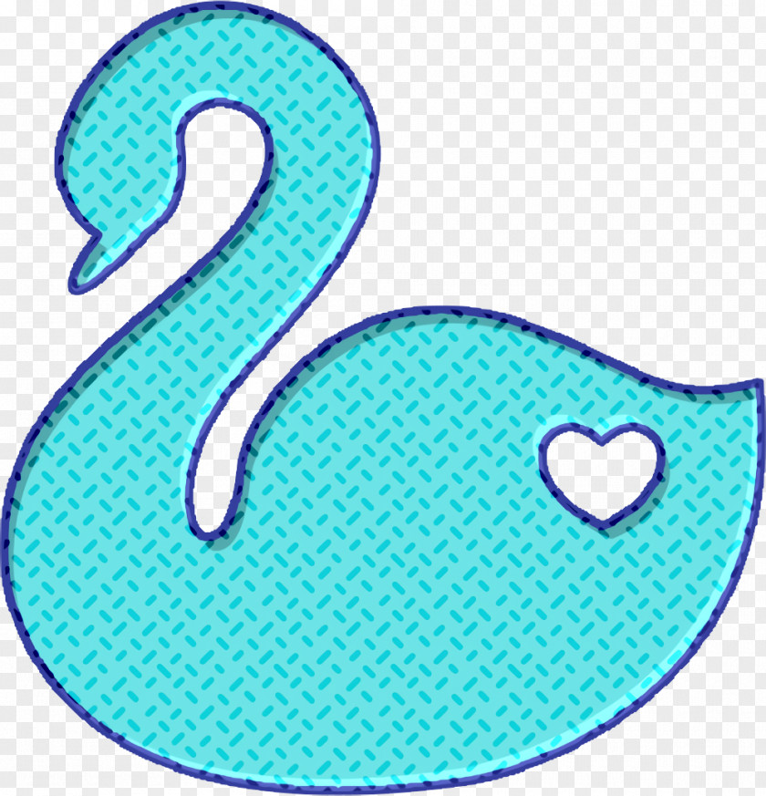 Swan Icon With A Heart Symbol Of Fidelity Love Is In The Air PNG