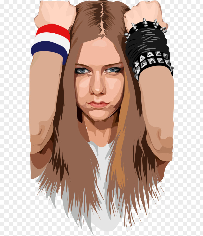 Avril Lavigne Eyebrow Brown Hair Face Black PNG
