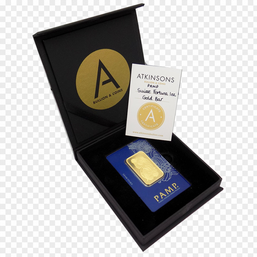 Certificate Box Gold Bar PAMP Bullion Silver PNG