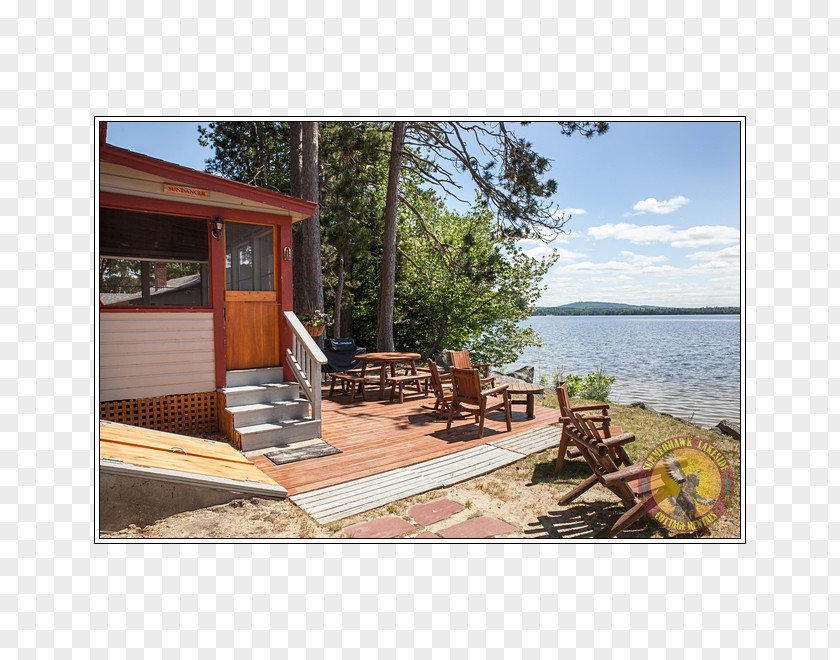 Lakeside Cottage Living Room Porch Log Cabin PNG