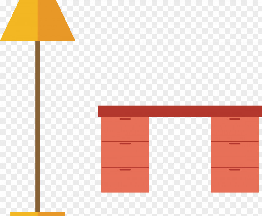 Table Lamp And Cabinet Angle Area Pattern PNG