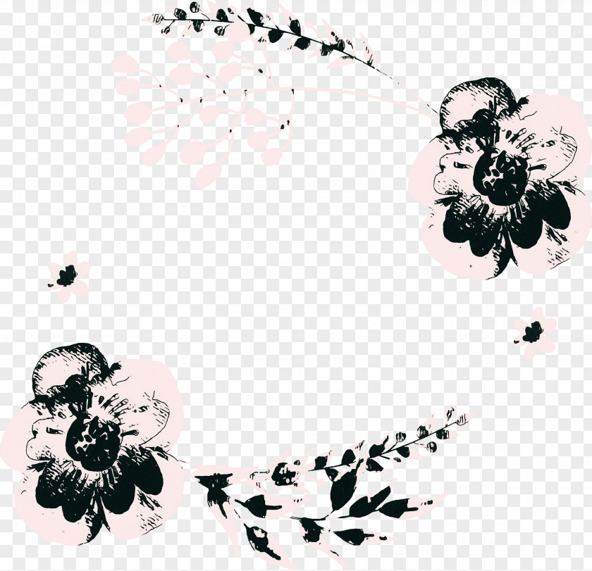 Blossom Flower Black-and-white Plant Clip Art PNG