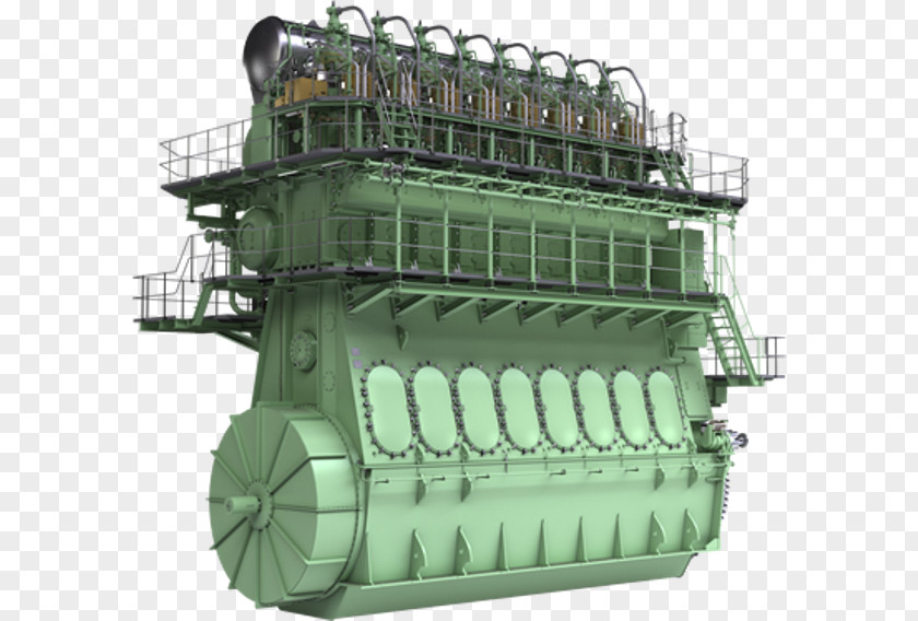 Co2 Gas Engine Ship Diesel MAN Marine Propulsion PNG