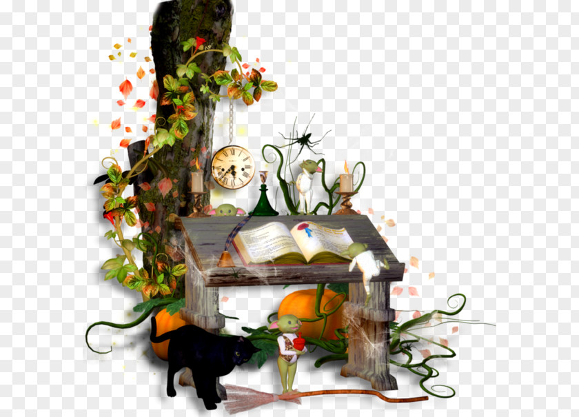 Halloween Art Floral Design Clip PNG