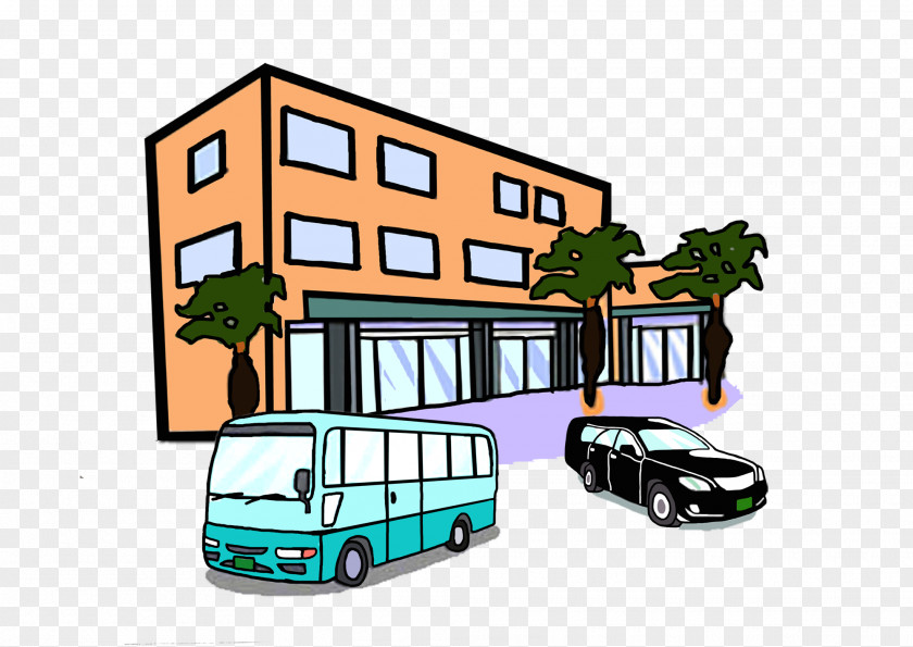 Model Car Parking Bus Cartoon PNG