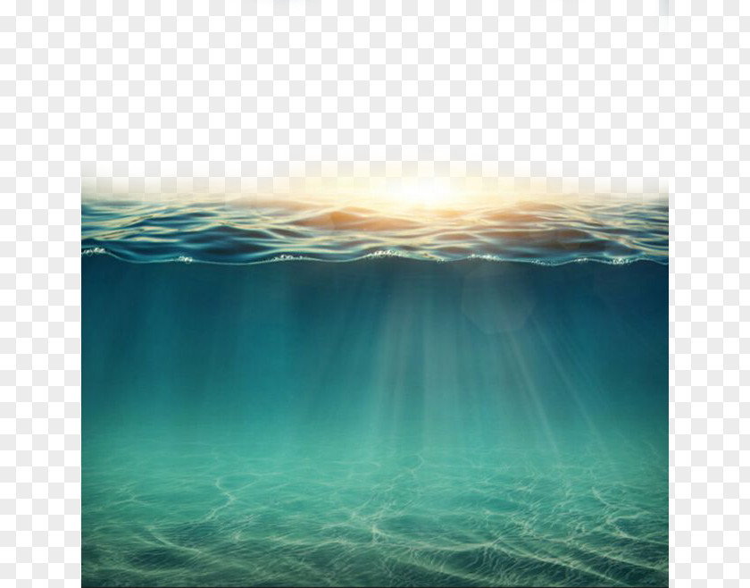 Sunlight Penetrating The Sea Underwater Clip Art PNG