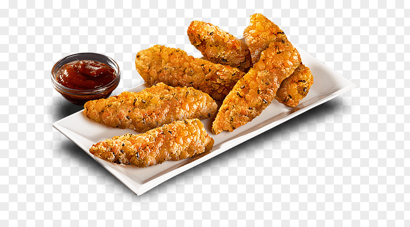 Crispy Strips Chicken Nugget Fingers Fried Pizza PNG