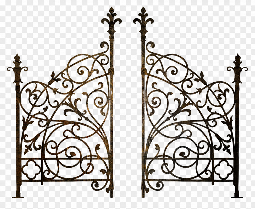 Door Wrought Iron Gate Fence Headboard PNG