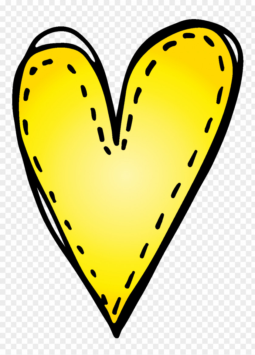 Magic Splash Yellow Clip Art Heart Line M-095 PNG