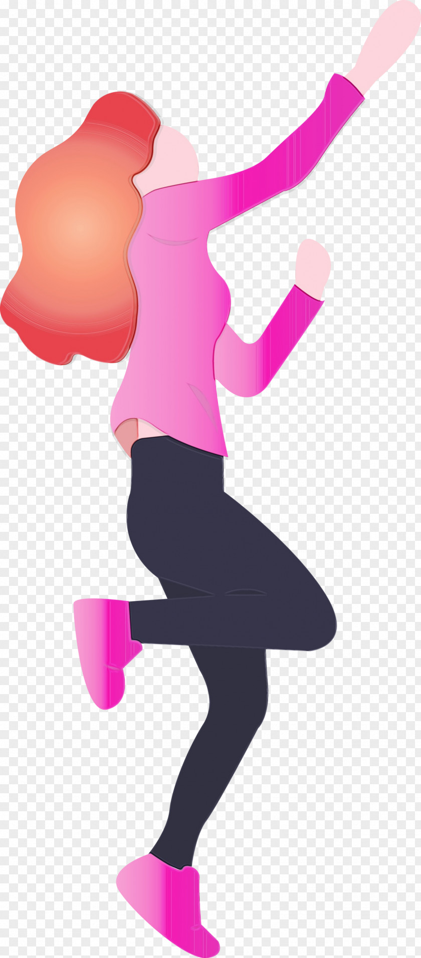 Pink Leggings Running Physical Fitness Dance PNG
