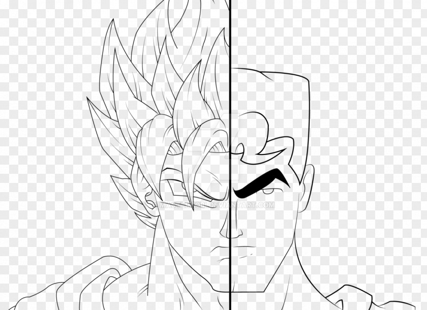 Line Art Superman Goku Drawing Batman PNG