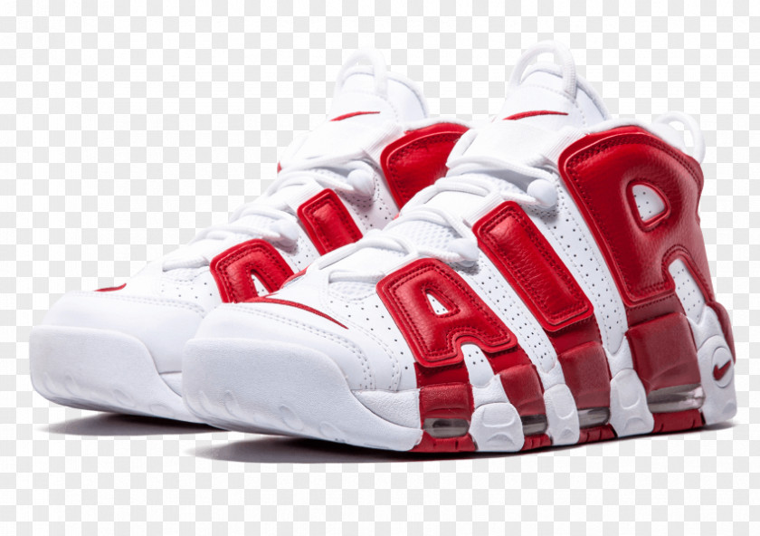 Nike Sports Shoes Basketball Shoe Air More Uptempo 'White Red' PNG