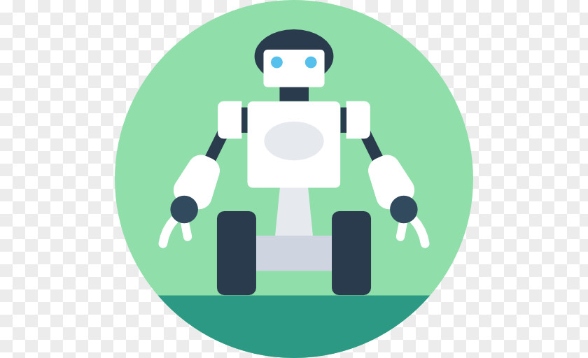 Tech Robot Flat Design Clip Art PNG