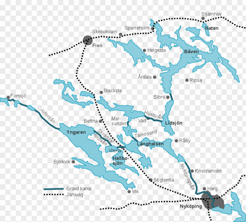 Yngaren Lake Sea Lane Map Ecoregion PNG