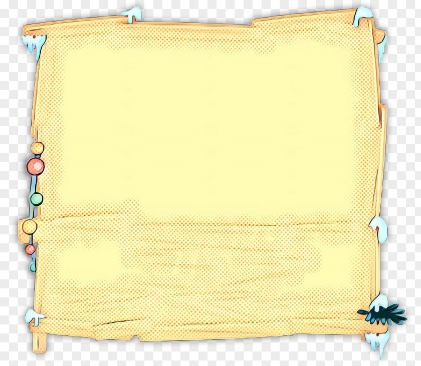 Beige Rectangle Yellow Scroll PNG