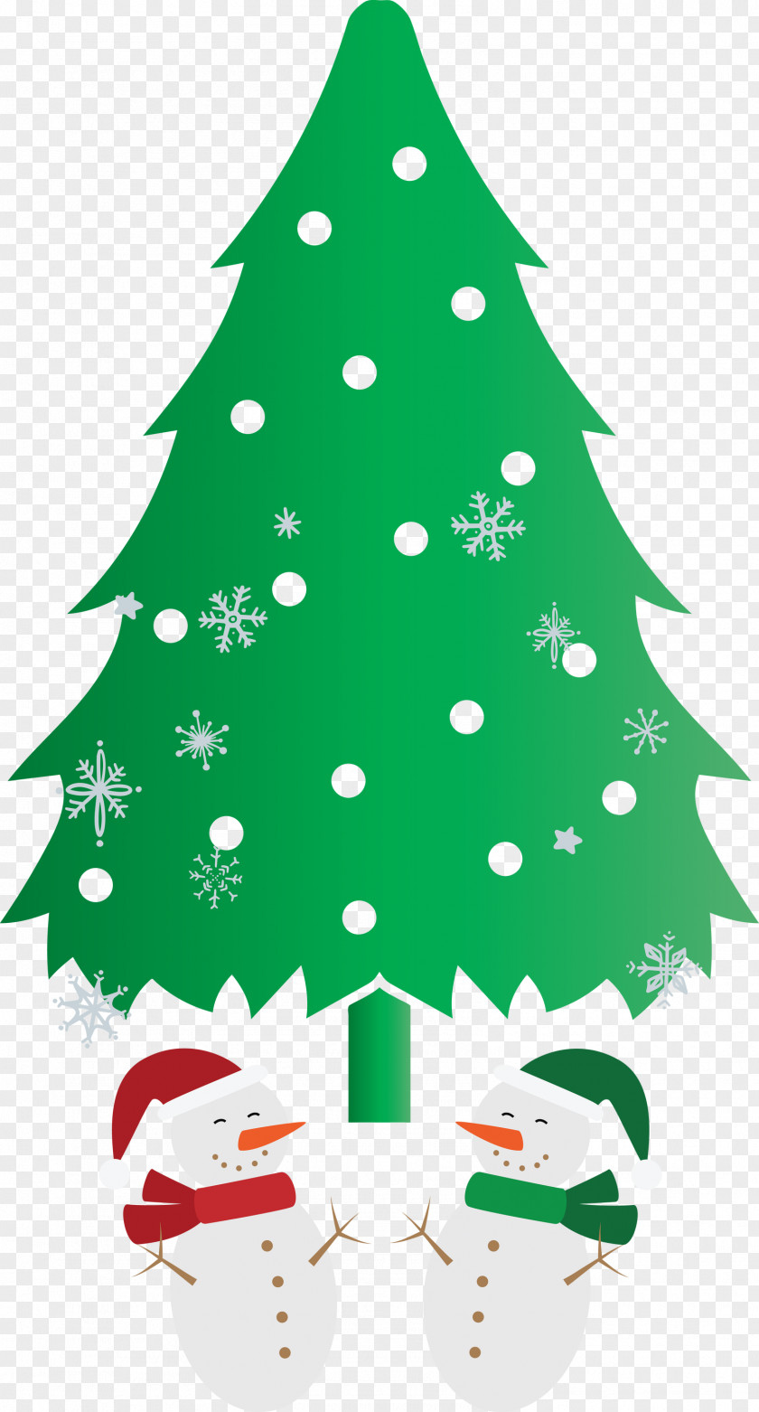 Christmas Tree Snowman PNG