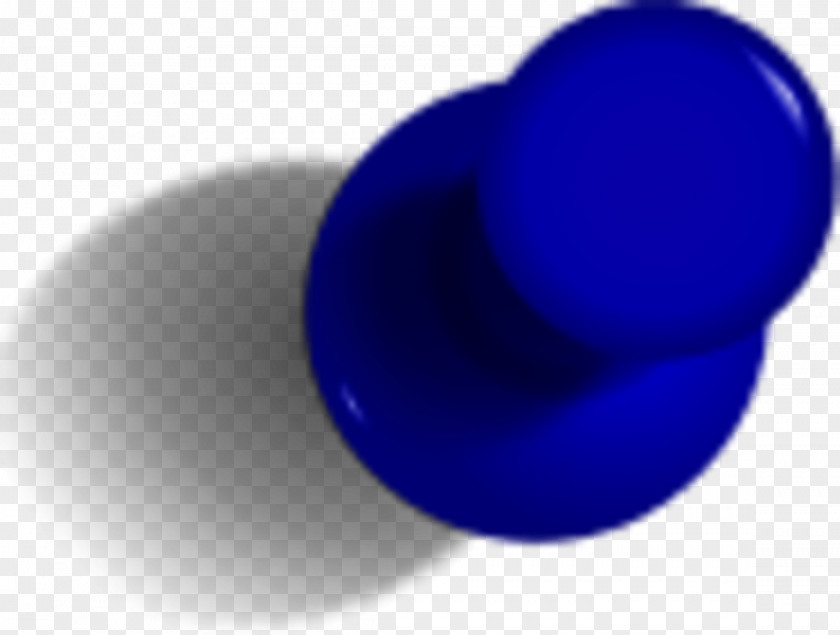 Electric Blue Drawing Pin PNG