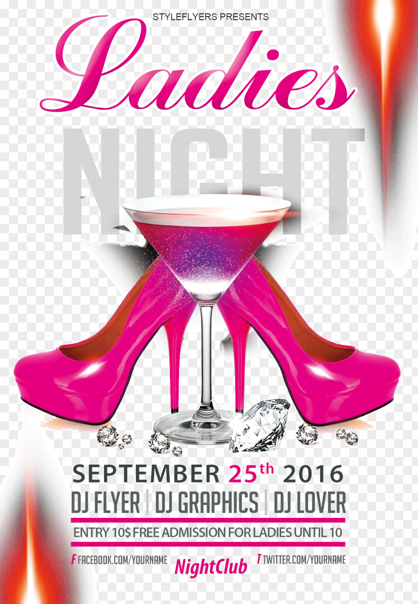 Ladies Night Bar Activities Poster Great Brak River Nightclub PNG