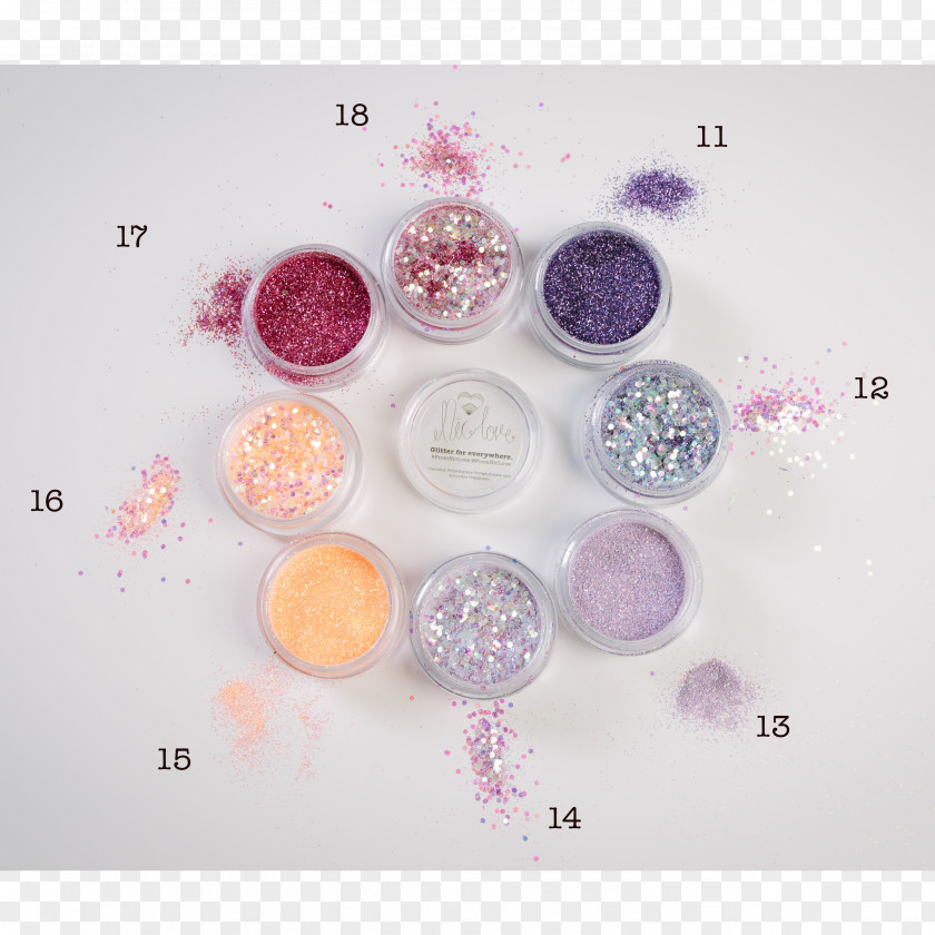 Silver Sequins Glitter Cosmetics Lip Balm Face Powder PNG