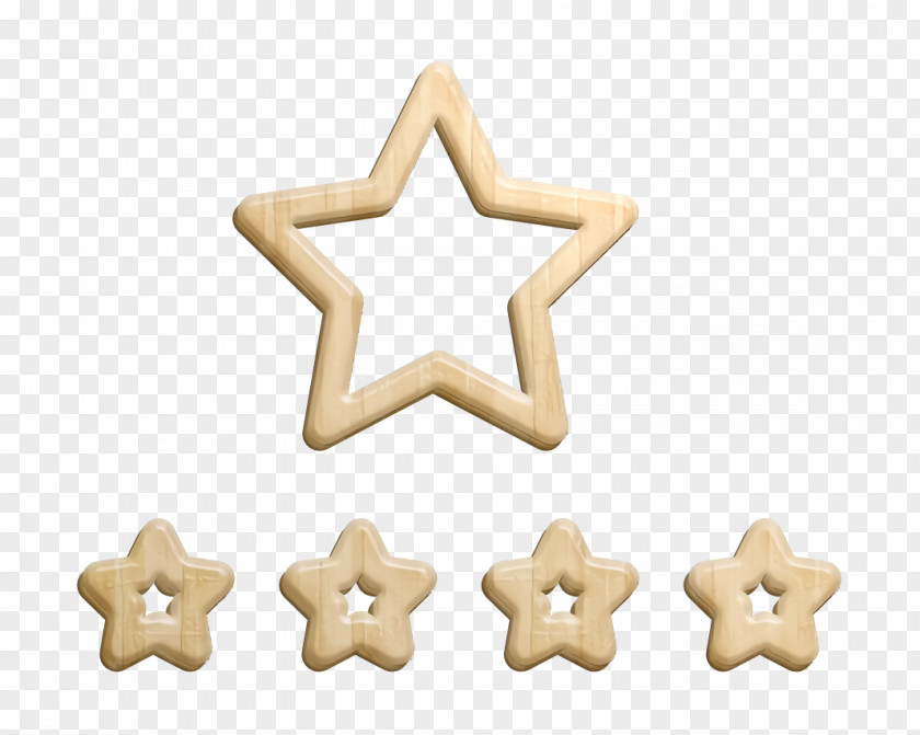 Beige Star Rate Icon Rating Survey PNG