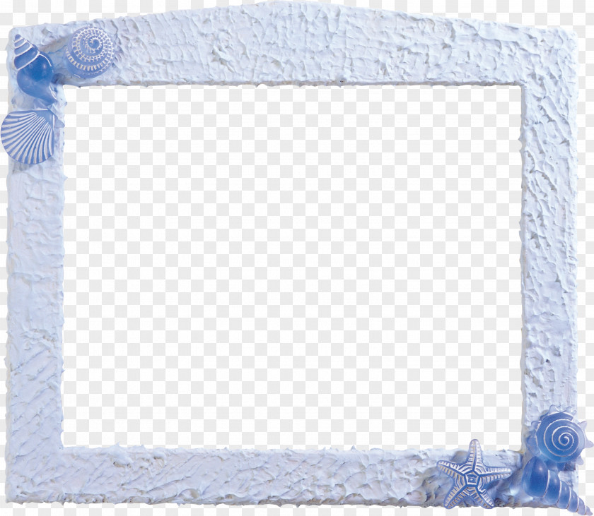 Seashell Sky Blue Picture Frames Information PNG