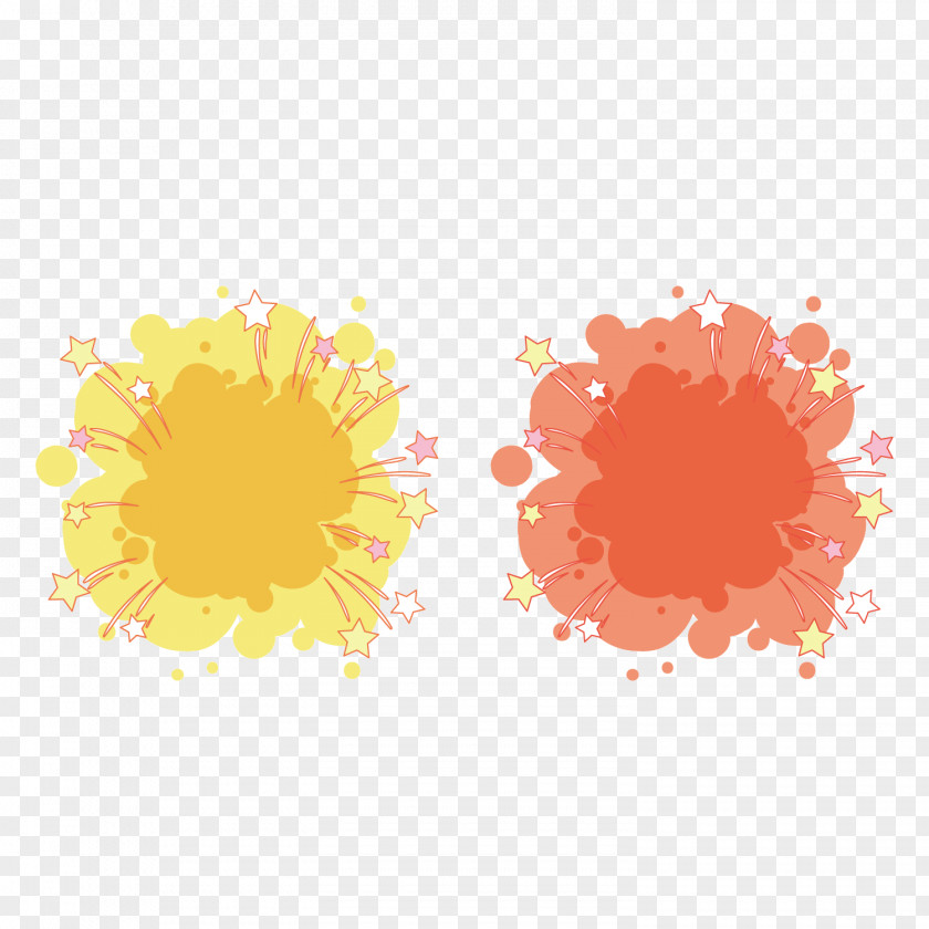 Color Hand-painted Explosion PNG