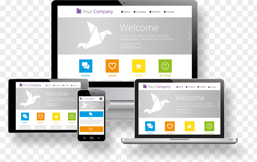 Web Design Responsive Tablet Computers PNG