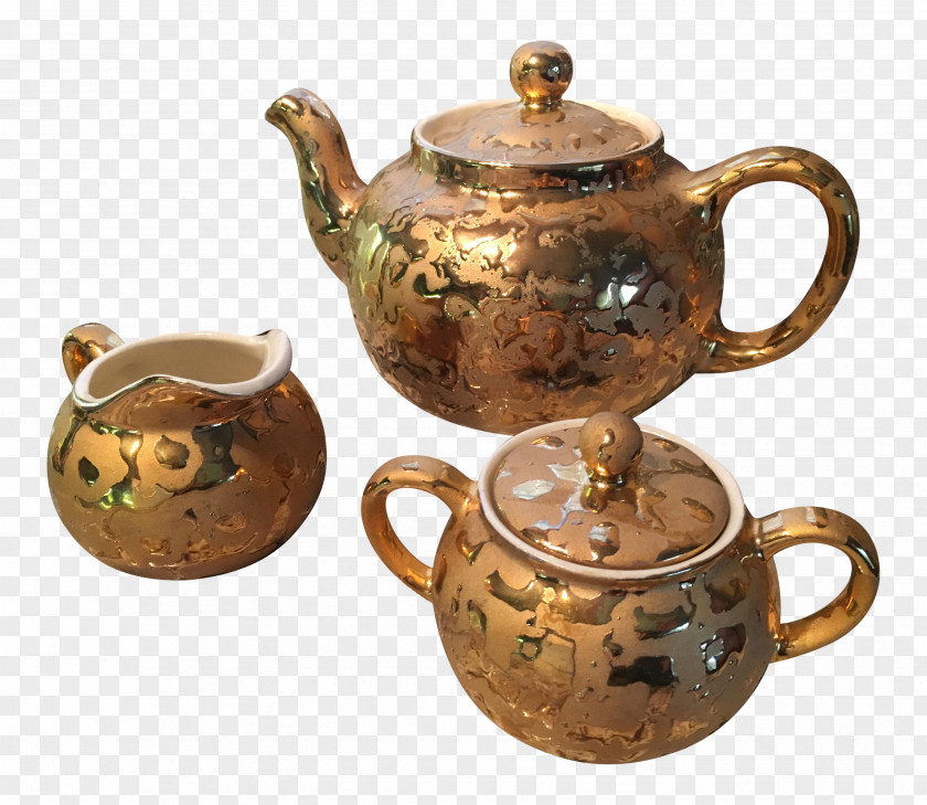 Ceramic Three-piece Teapot Tea Set Carat Creamer PNG